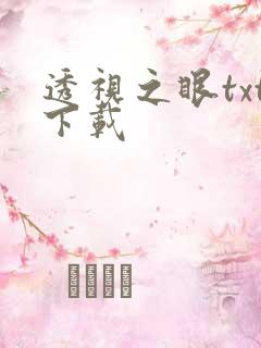 透视之眼txt下载