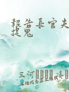 报告长官夫人在捉鬼