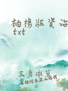 柏杨版资治通鉴 txt