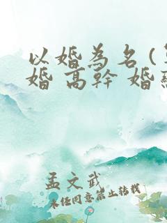 以婚为名 (军婚 高干 婚恋)