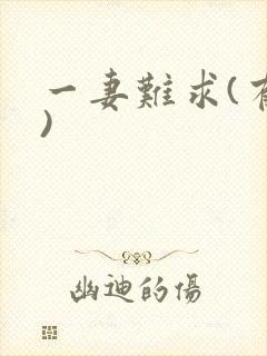 一妻难求(有肉)