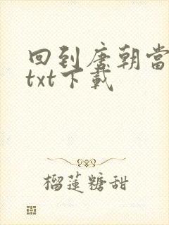 回到唐朝当皇帝txt下载