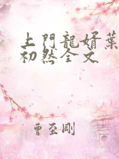上门龙婿叶辰萧初然全文