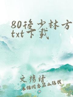 80后少林方丈txt下载