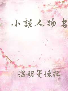 小说人物名