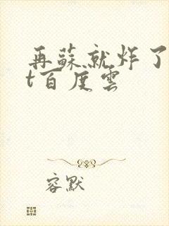 再苏就炸了txt百度云