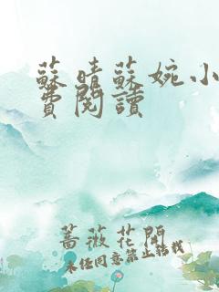 苏晴苏婉小说免费阅读