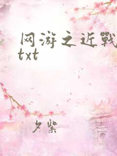 网游之近战法师txt