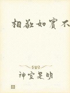 相敬如宾不相睹