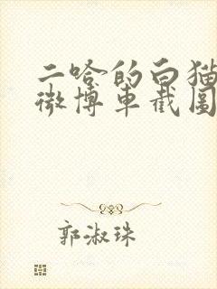 二哈的白猫师尊微博车截图