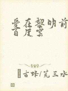 爱在黎明前降落百度云