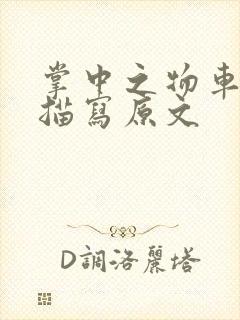 掌中之物车里震描写原文