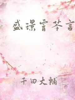 盛璟霄芩言小说