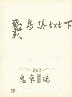飞鸟集txt下载