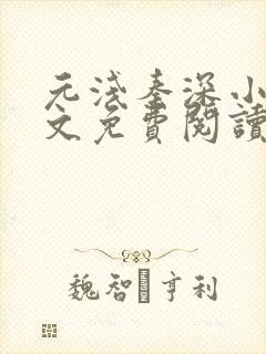 元浅秦深小说全文免费阅读