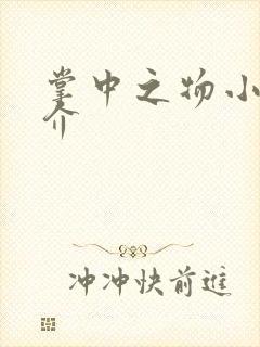 掌中之物小说简介