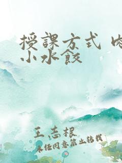 授课方式 肉馅小水饺