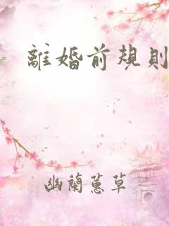 离婚前规则歌曲