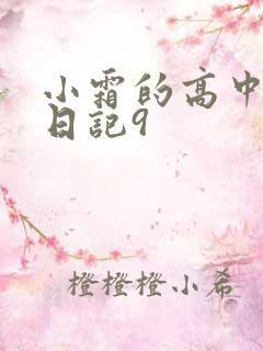 小霜的高中成长日记9