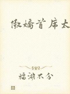 傲娇首席太腹黑