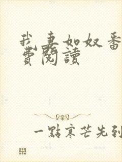 我妻如奴番外免费阅读