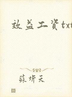 效益工资txt