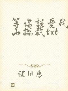 等你说爱我之冰山总裁txt