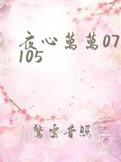 夜心万万071105