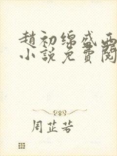 赵初绵盛西舫的小说免费阅读