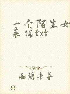 一个陌生女人的来信txt