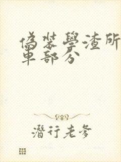 伪装学渣所有开车部分