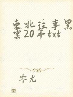 东北往事黑道风云20年txt