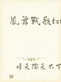 凤舞战歌txt