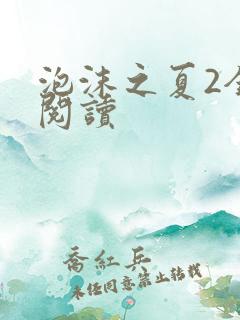 泡沫之夏2全文阅读