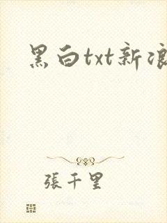 黑白txt新浪