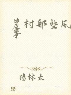 农村那些风流韵事