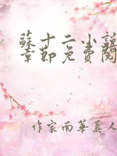 苏十二小说最新章节免费阅读全文