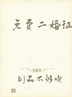 免费二婚征婚网