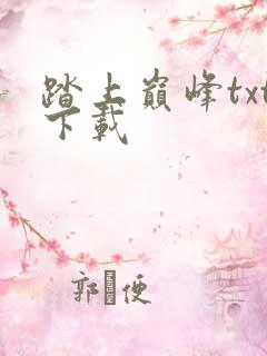 踏上巅峰txt下载