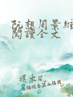 阮想周景维免费阅读全文