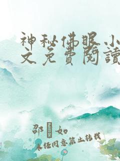 神秘佛眼小说全文免费阅读