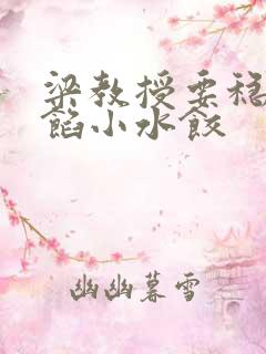 梁教授要稳住肉馅小水饺