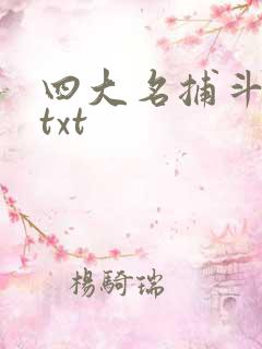 四大名捕斗将军txt