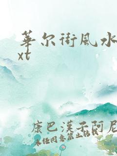 华尔街风水师txt