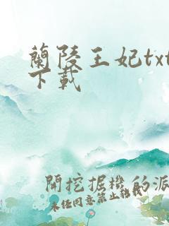 兰陵王妃txt下载