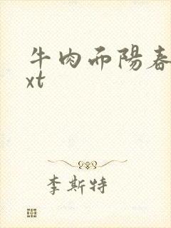 牛肉面阳春面txt