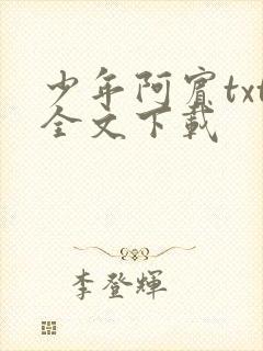 少年阿宾txt全文下载