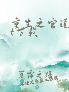 重生之官道txt下载