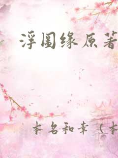 浮图缘原著小说