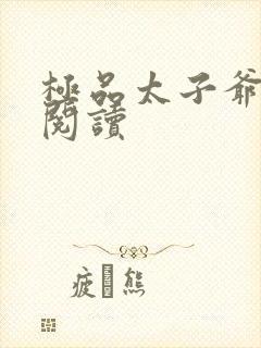 极品太子爷全文阅读